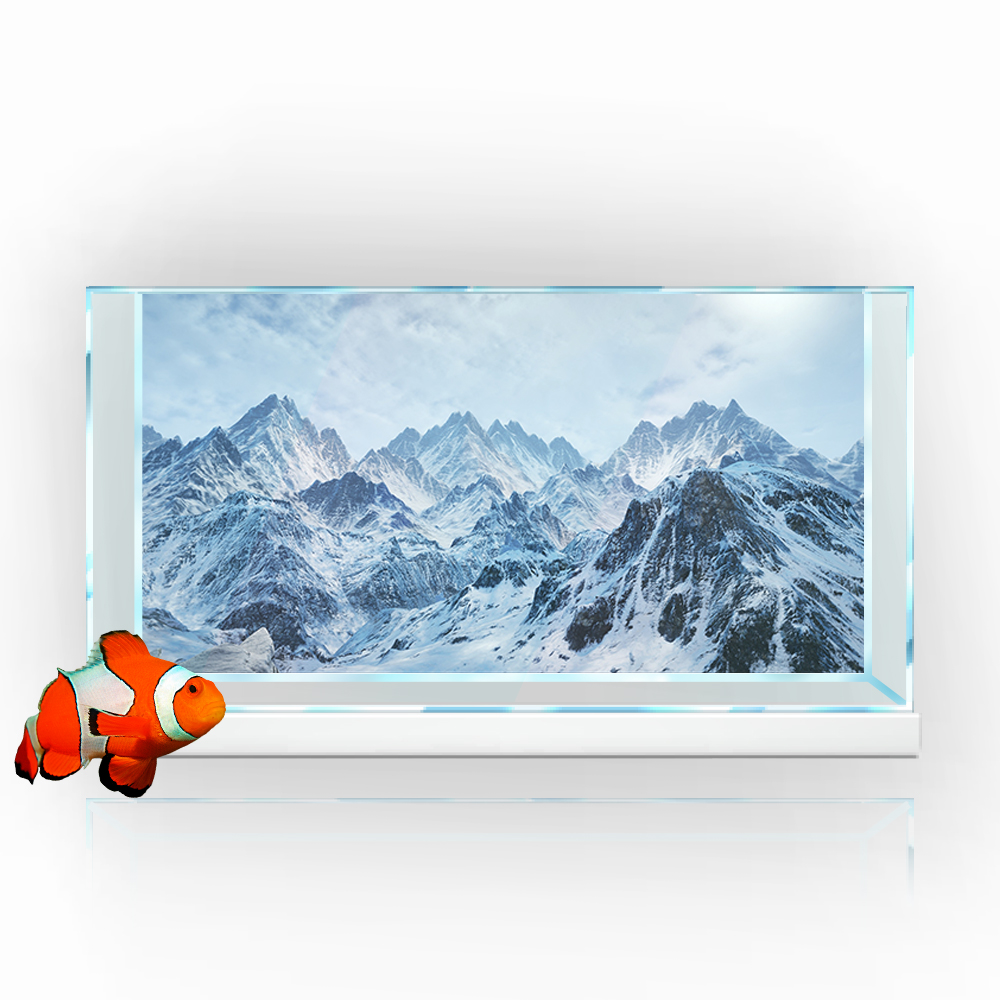 Aquarium Fish Poster - Akvaryum arka plan Sticker, soğuk kar