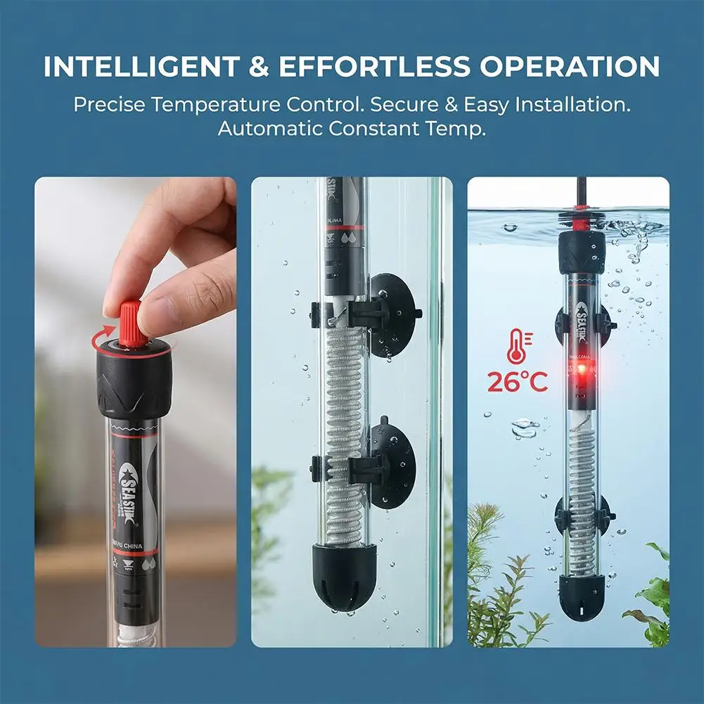 Aquarium Fish Cold Water - Ayarlanabilir Akvaryum Isıtıcı 25W-300W Otomatik Sabit