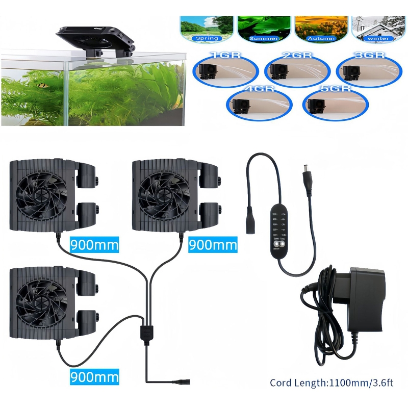 3 kafalı akvaryum soğutma fanı - Aquarium Fish Uk incelemesi ve fiyatı