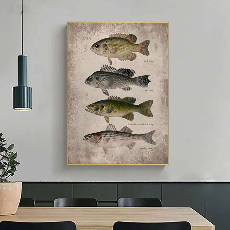 Vintage Balık Türleri Göl Deni - Aquarium Fish Poster incelemesi ve fiyatı