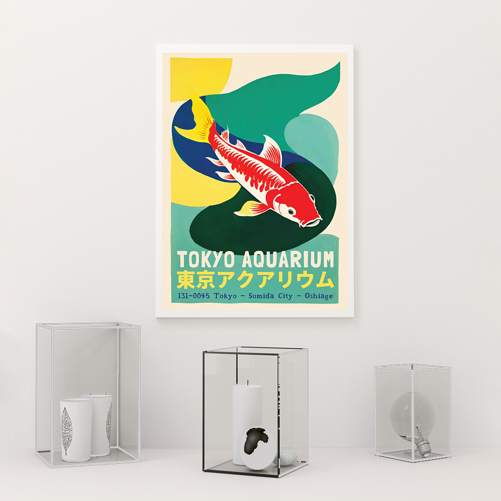 Modern Tokyo Akvaryum Sergi Po - Aquarium Fish Poster incelemesi ve fiyatı
